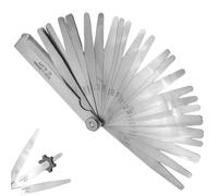 Jauge d’Épaisseur 32 Lames en Acier Inoxydable, Jeux de Cale Soupape, Mesure de 0,03 à 1,00 mm/0,001 à 0,04" - Double Marquage Métrique et Impérial pour Mesurer les Écarts et Épaisseurs