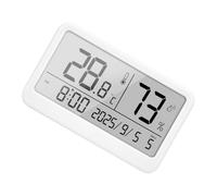 Jauge d ' humidité ambiante avec affichage LCD de l ' heure et de la date, écran de climat intérieur pour bureau, crèche et chambre à coucher, contrôle de l ' air intérieur, chevet