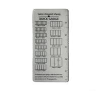 Jauge d'aiguille à tricoter et règle d'échantillon pour taille de crochet - Métrique US pour outil acrylique standard JP 15 x 5,9 cm