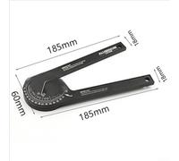 Jauge d'Angle 360° pour en Aluminium pour Scie à Onglets Jauge | Règle D\'angle Pour Charpentier, Dispositif Mesure Inclinaison, pour calibre D\'angle Construction