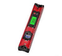 Jauge d'angle numérique magnétique avec écran LCD pour le travail du bois, outil en alliage d'aluminium rouge 30 cm (300 mm)