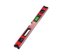 Jauge d'angle numérique magnétique avec écran LCD pour le travail du bois Outil en alliage d'aluminium Rouge 30 cm (600 mm)