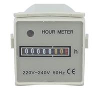 Jauge de Compteur Horaire Compteur Horaire Mécanique Installation Intégrée Minuterie Industrielle avec Indicateur 220-240 V 0,3 W pour Générateurs