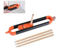 Jauge de contour avec 3 crayons - Outil de traçage de profil précis avec mécanisme de verrouillage réglable - 3 crayons inclus pour copier des formes irrégulières dans le travail du bois et du métal