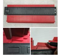 Jauge de Contour Rouge - Outil de Menuiserie en Plastique ABS de 25cm - Copieur de Profil Irrégulier