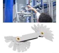 Jauge de filetage métrique 55 et 60 degrés pour jauge de filetage impériale - Instrument de mesure de boulon en acier inoxydable pour la coupe de tour, la réparation automobile (système métrique 0,5