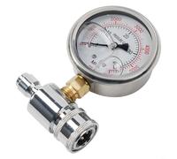 Jauge de nettoyeur haute pression 6000 psi fabriquée en laiton et acier inoxydable avec connexion rapide de 1,9 cm pour la plupart des modèles de pompe, lecteur de haute précision