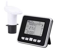 Jauge de Niveau de Liquide À Ultrasons, Réservoir D’Eau 0-15M de Profondeur, Capteur de Niveau de Liquide Sans Fil Tem Émetteur + Récepteur, Moniteur À Distance pour Réservoir D’Eau Avec Alarme