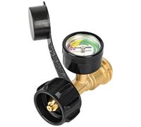 Jauge de niveau de réservoir de propane en laiton avec détecteur de fuite de gaz, pour connecteur Qcc1 de type 1 pour barbecues, chauffages et bouteilles de gaz de camping-car