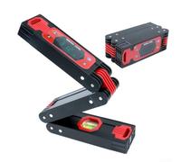 Jauge de niveau et biseau numérique de précision - Double compteur d'inclinaison avec alarme pour rénovation de bricolage - Base magnétique 15 cm