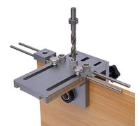 Jauge de perçage 3 en 1 pour chevilles, 6/8/10 mm, gabarit de perçage pour chevilles, kit de guide, outil de positionnement pour le travail du bois, pour percer des trous carrés de manière précise et