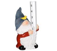Jauge De Pluie Gnome, Décoration De Statue De Jardin Avec Verre, Pour La Pluie Dans Le Patio, Décoration De Pelouse