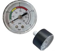 Jauge de pression de filtre à sable de rechange pour pompes de piscine de 35,6 à 40,6 cm avec joint torique en acier inoxydable