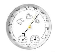 Jauge de pression et d'humidité 3 en 1 - 125 x 30 mm - En alliage d'aluminium et de magnésium - Compact - Surveillance intérieure et extérieure - Pour la gestion de la maison