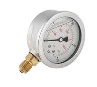 Jauge de pression hydraulique, 0-400Bar / 0-5800PSI G1 / 4 63mm plomberie industrielle manomètre à cadran compteur de jauge de pression pour le carburant eau