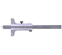 Jauge de profondeur en acier inoxydable chromé mat 1/20 mm DIN862 avec pointe en acier trempé remplaçable 200 mm Limit DEPVP200