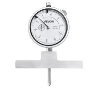 Jauge de profondeur, micromètre de profondeur avec une plage de mesure de 0 à 22 pouces, une résolution de 0,001 pouce, comprenant 4 outils de mesure et 6 tiges de référence. Cet instrument mécanique