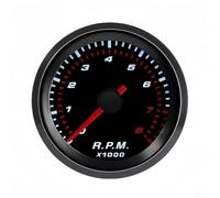 Jauge De Tachymètre 52mm 12V 0-8000 RPM Rétroéclairage LED Boîtier ABS | Lecture RPM Précise Pour Moteurs 1-8 Cylindres Montage pour facile Kit Complet Haute Visibilité LED