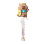 Jauge De Température De L'eau - Affiche Les Niveaux De Chaleur Pour Une Baignade En Toute Sécurité, Design Animal Capybara Flottant Facile À Lire, Tube Dimensionnel De 22 X 6 Cm + Corps Léger De 47 G,