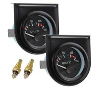 Jauge de Température D'huile Métal 12v 50-150°c 2 Pièces Ronde | Montage Tableau de Bord, Réponse Rapide, Compatible Bateaux et Systèmes 12v