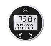 Jauge de température - Écran LCD numérique, boîte thermomètre flottante pour bain de glace, minuterie étanche avec unité d'alarme, moniteur de plongée en acrylique résistant aux chocs |