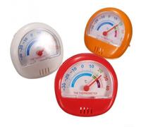 Jauge de température en plastique ABS 6,5 cm Blanc/rouge/orange | Corps en plastique ABS robuste, 6,5 cm de diamètre, 2 cm d'épaisseur, couleurs blanc, rouge et orange, longue durée de vie