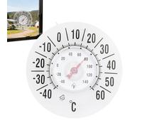 Jauge de Température Extérieure - PVC PC 180mm Suction Wall Mount | Intérieur Extérieur Thermomètre Affichage de la Température Météo -40 To 60C Jauge Précise pour la Maison Jardin Patio