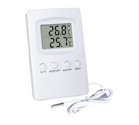 Jauge de température numérique LCD avec capteurs externes pour la intérieure et extérieure Enregistre les valeurs Thermomètres à double affichage de conception compacte