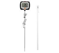 Jauge de température pour la cuisson - Compteur de cuisine avec sonde | Indicateur de température pour huile de friture avec écran rotatif, cuisson barbecue restaurant brassage de sucre extérieur