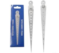 Jauge d'écart conique en acier inoxydable 0-15 mm, outil de mesure de trou d'épaisseur pour alésage cylindrique, taille d'ouverture de cale, petite fente, règle d'épaisseur métallique de précision (2