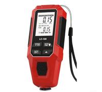 Jauge d'épaisseur de revêtement numérique 0-2000µm Détection automatique Fe/NFe Double mode Affichage LCD Analyse de données statistique pour peinture industrielle Test des métaux Noir Jaune (Rouge)