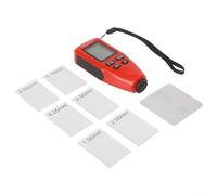 Jauge d'épaisseur de revêtement, testeur de peinture numérique 0-2000um pour acier et aluminium, mètre de film métallique de haute précision avec arrêt automatique, rouge (rouge)