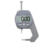 Jauge d'épaisseur numérique - 10 mm, micromètre électronique pour tissu en métal, papier, étrier portable avec 3 têtes en acier inoxydable, alliage d'aluminium (coude)