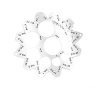 Jauge d'inspection compacte de 90 mm avec design dentelé à 90 dents pour une lecture rapide des spécifications de vis