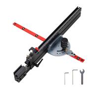 Jauge d'onglet avec micro butée d'angle réglable pour table de scie à ruban, table de toupie de scie à ruban, fente de 9,5 x 1,9 mm, guide de précision pour le travail du bois