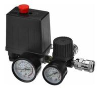 Jauges de régulateur de soupape de commande de pressostat de compresseur dair 220 V 0-180 psi avec connecteur rapide