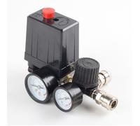 Jauges de régulateur de soupape de commande de pressostat de compresseur d'air 220 V 0-180 psi avec connecteur rapide