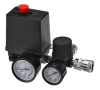 Jauges de régulateur de soupape de commande de pressostat de compresseur d'air 220 V 0-180 psi avec connecteur rapide (220 V)