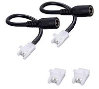 JAUHOFOGEI Connecteur DC à 2 broches, DC Connecteur à Ruban LED avec Adaptateur 5,5mm x 2,1mm pour de 8mm Wide Simple couleur LED Strips bande 12V 24V, Max ampères 5A, Pack de 2