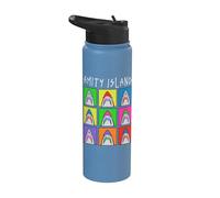 Jaws Amity Island Pop Art Sharks Stainless Steel Insulated Water Bottle
