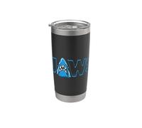 Jaws Shark Burst Logo Gobelet isotherme en acier inoxydable double paroi