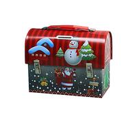 JAWSEU Boîtes à Biscuits en Fer, Boîte à Bonbons de Noël, Pot à Biscuits Noel, Boîte-Cadeau de Bonbons Étain en Fer Boîte De Rangement Boîte de Conteneur de Bonbons Cadeaux de Noël