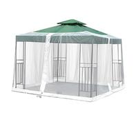 JAWSEU Moustiquaire pour Parasol, Patio Parapluie Moustiquaire Anti-Insecte Parapluie de Terrasse Moustiquaire avec Fermeture Éclair Moustiquaire pour Parasol de Gazebo Jardin