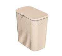 JAWSEU Poubelle Suspendue Cuisine avec Couvercle, Poubelle Murale Cuisine 13x 27x 29cm Petite Poubelle à Suspendre Poubelle en Plastique Poubelle Suspendu pour Voiture Placard Cuisine Salle de Bain