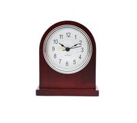 JAWSEU Réveil Analogique en Bois, Réveil Matin à Piles Réveil Silencieux sans Tic Tac Horloge de Chevet Classique Reveil Analogique de Voyage pour Chambre à Coucher, Salon, Cuisine