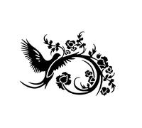 JAWSEU Stickers Voiture Oiseau Fleur, Créatif Autocollant de Voiture en PVC Sticker Voiture Imperméable 3D Autocollants Bricolage Créatifs Stickers Décoration pour Voiture Mur Fenêtre