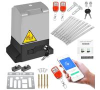 Jaxguom 370W Motorisation Portail Coulissant Ouvre Porte Coulissant max 800KG, Bluetooth WIFI Moteur Électrique de Portail Automatique for Garden, Garage Door