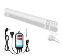 Jaxguom Chauffage de serre 120 W avec thermostat minuteur, calendrier et fonction cycle, chauffage de serre de 64 cm pour plantes, abri de jardin, serres