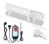 Jaxguom Chauffage de serre 60 W avec thermostat, minuterie, calendrier et fonction cycle, chauffage de serre de 34 cm pour plantes, abri de jardin, serres