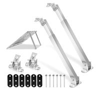 Jaxguom Support Panneau Solaire Réglable 0-60°Base en forme d'arc | 1 ensemble, Aluminium 6063, portée 38-68 cm, sol balcon bateau, maintien anti-vibration, accessoires inclus